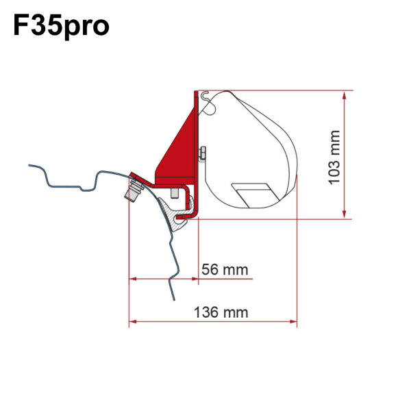 Fiamma Adapter 98655Z154 mit einer F35pro